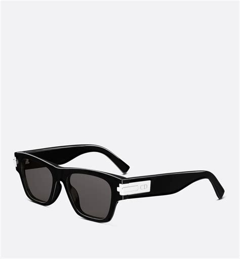 DiorBlackSuit XL S2U Black Rectangular Sunglasses 